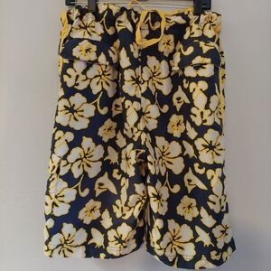 Plugg Co Yellow Blue Shorts 40‎ Original Cargo Equip Water Pull-On  Drawstring